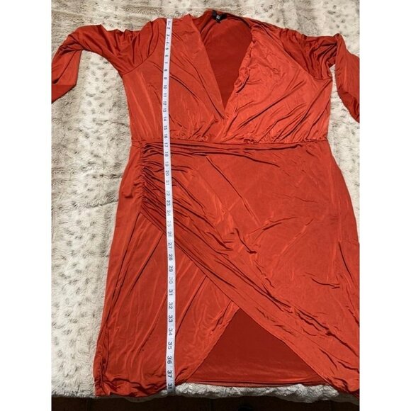 missguided plus size faux wrap bodycon long sleeve dress size 20 - Picture 3 of 7